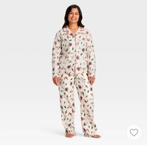 Women's The Grinch Print Long Sleeve Holiday Matching Family Pajama Set Size XL